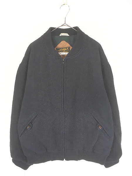 古着 80s Canada製 Eddie Bauer 本革 レザー エルボーパッチ ウール