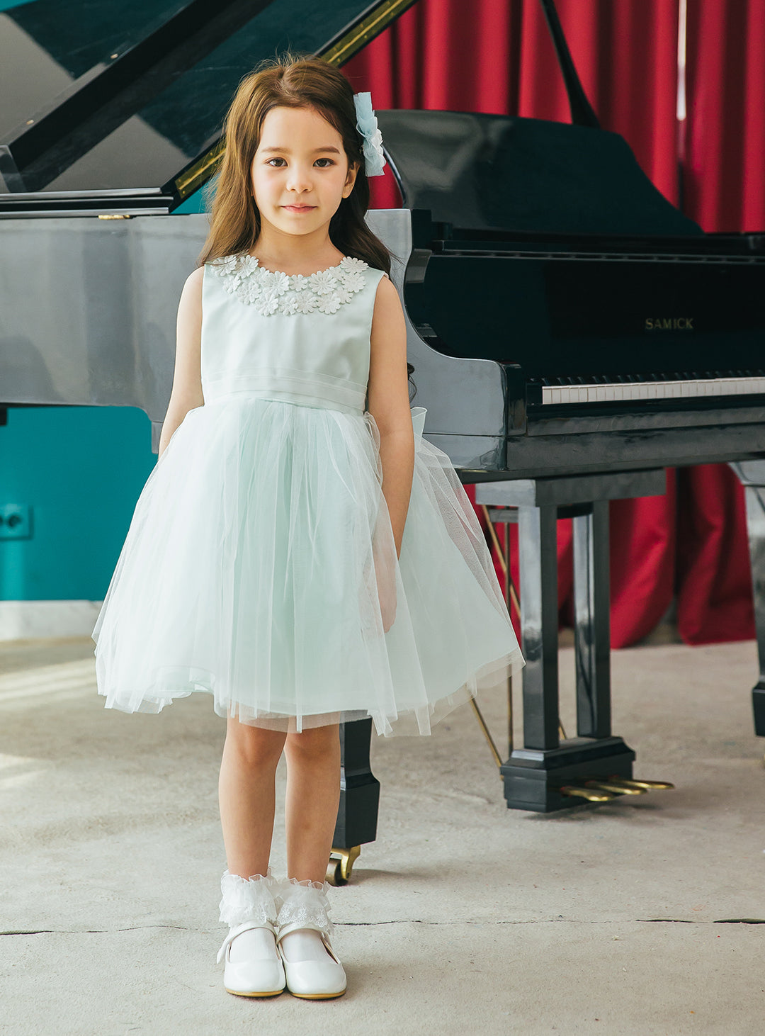 子供ドレス|子供ドレスならミントフラワーレースドレス