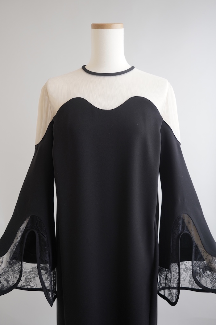 Mame Kurogouchi（3泊4日） River Lace Sleeve I-Line Dress / June