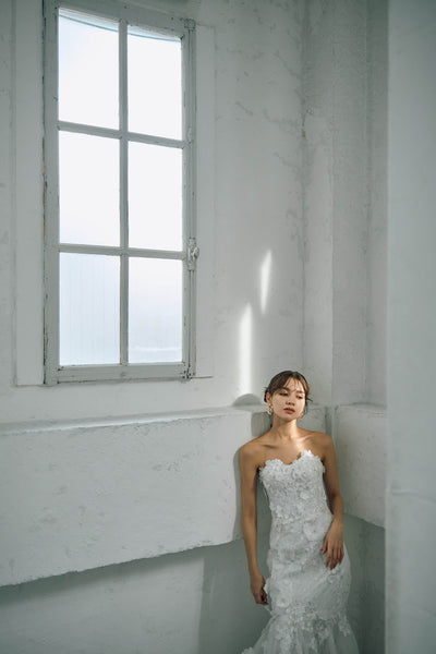 フラワーレース マーメイドドレス（W298）