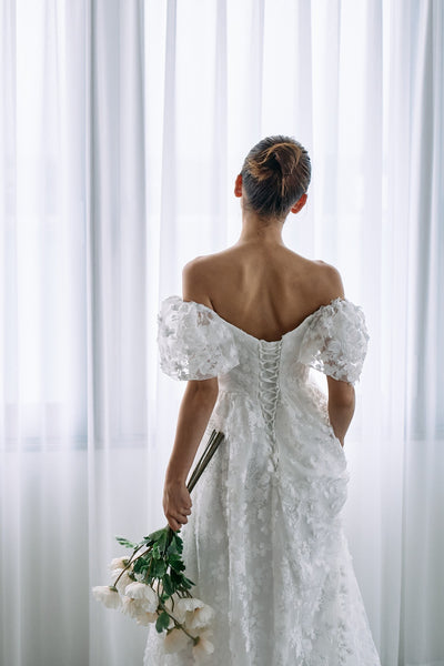 2way 総レース パフスリーブドレス（W295）