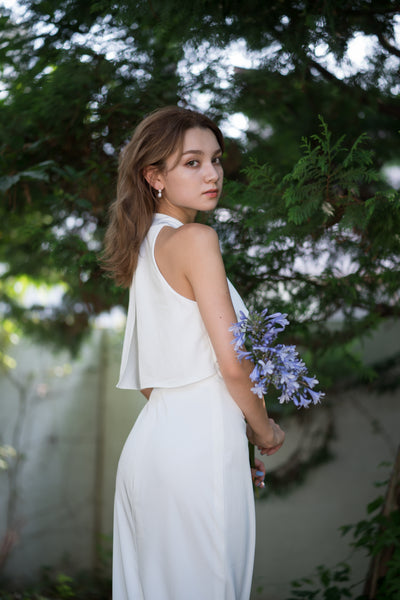 アメリカンスリーブ サテン ソフトマーメイドドレス（W227）