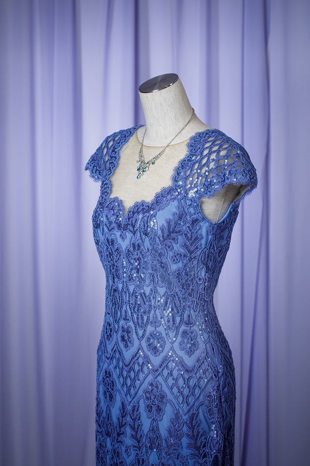 TADASHI SHOJI タダシ ショウジ ベビーブルースパンコールロングドレス