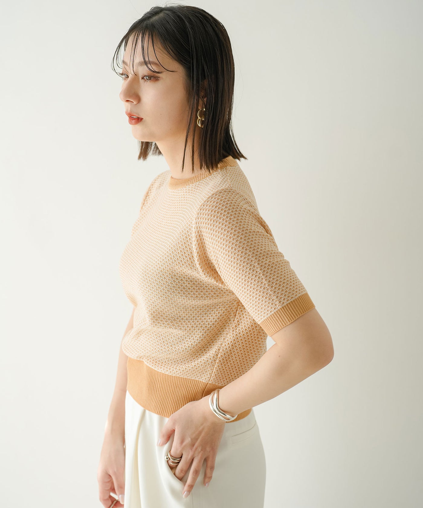 ミックス柄サマーニットトップス – レディースファッション通販の夢