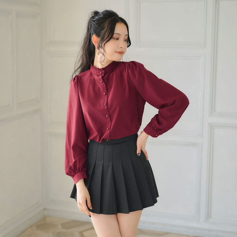 フリルスタンドカラーブラウス – レディースファッション通販の夢展望