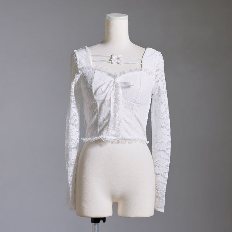 パット入りコルセット風レーストップス – レディースファッション通販