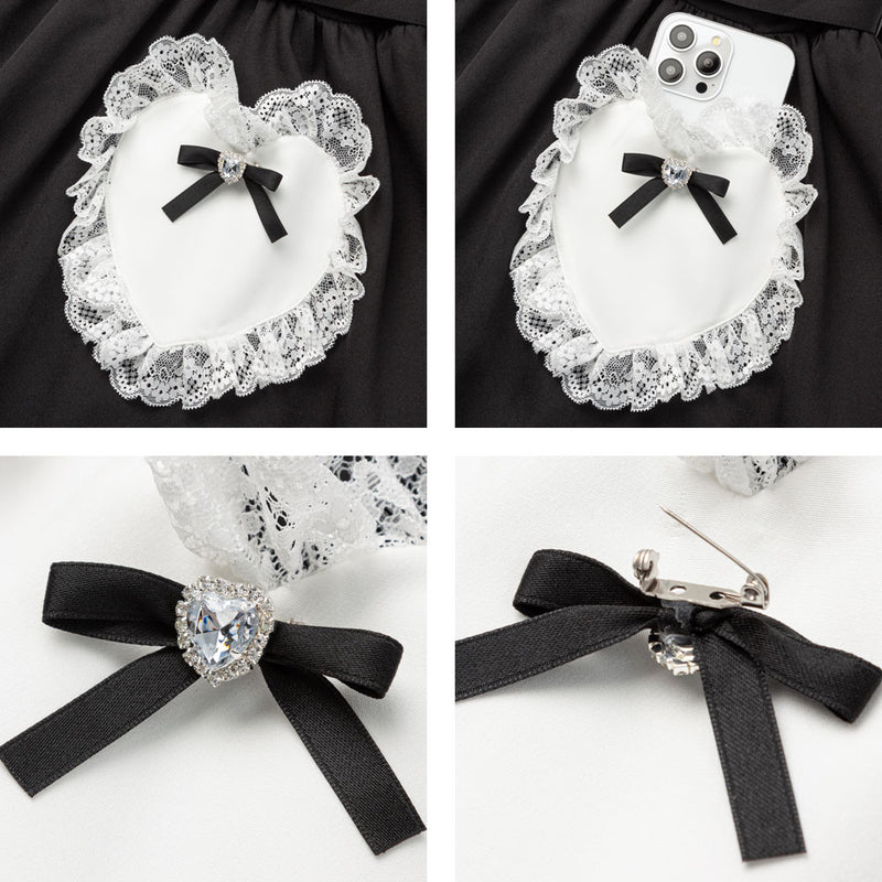 ハートポケットリボンフリルワンピース – レディースファッション通販