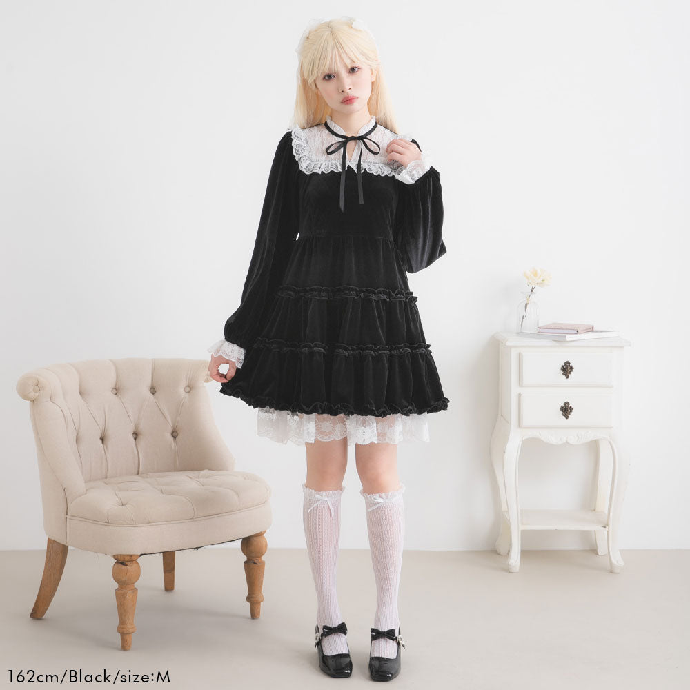 ベロアヨークレースワンピース – レディースファッション通販の夢展望