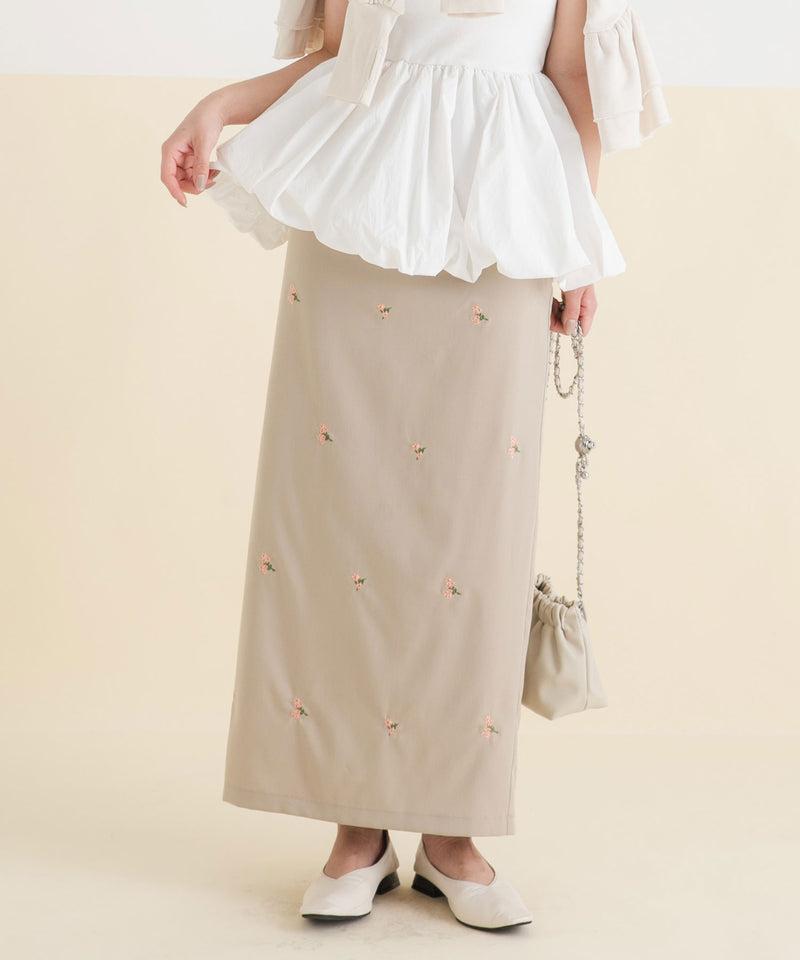 フラワー刺繍タイトスカート – レディースファッション通販の夢展望