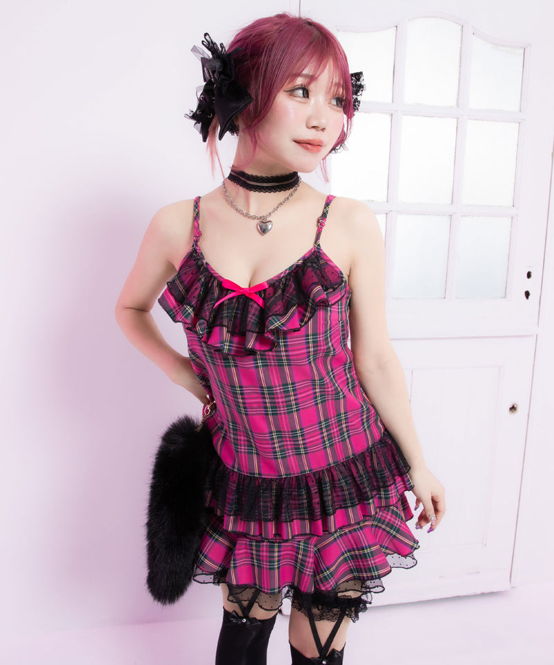 フリフリ姫ギャルキャミワンピース【大きいサイズ有】 – レディース