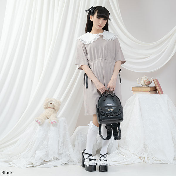 レースアップベルトリボンミニリュック – レディースファッション通販