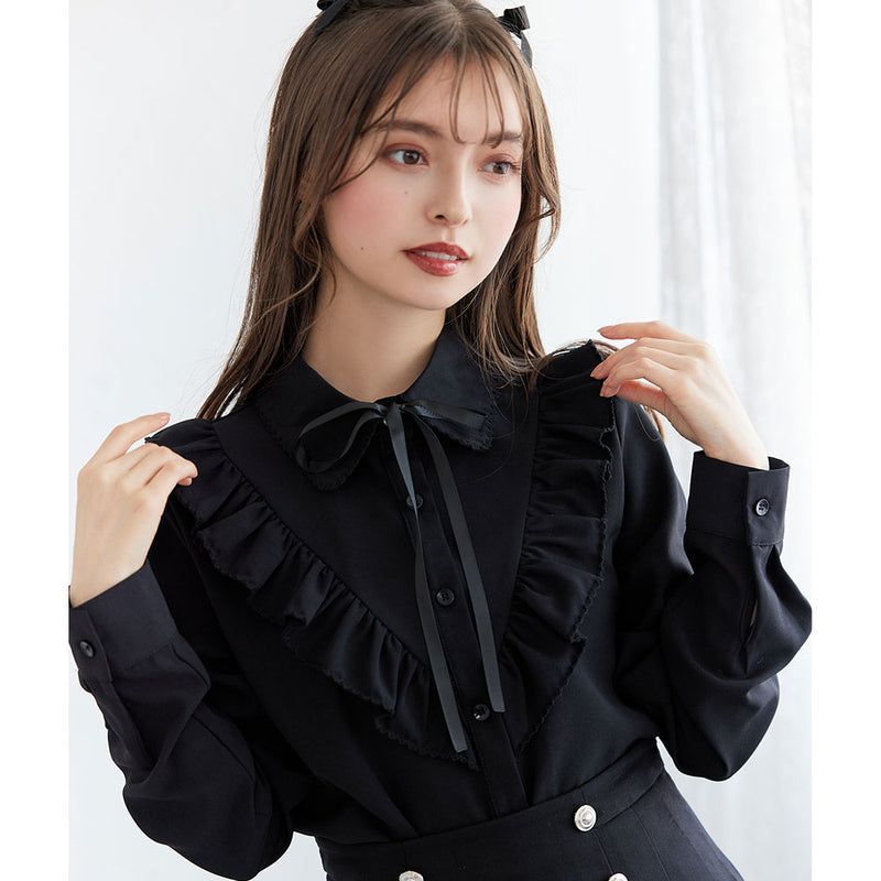 メール便】上品大人フリルシャツブラウス – レディースファッション