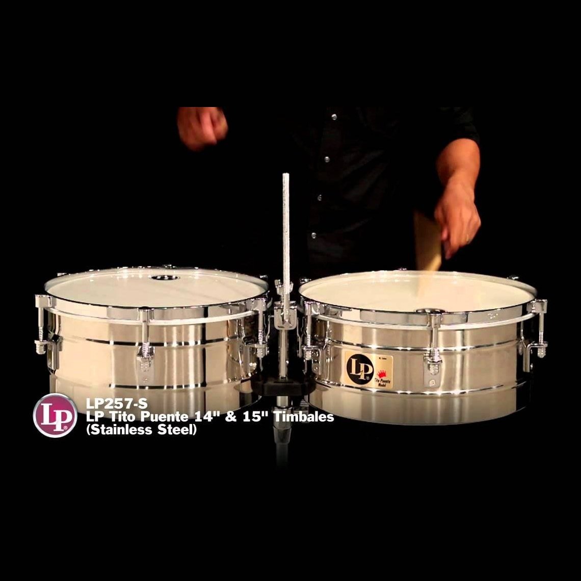 LP Tito Puente 14 & 15 Timbales Stainless Steel