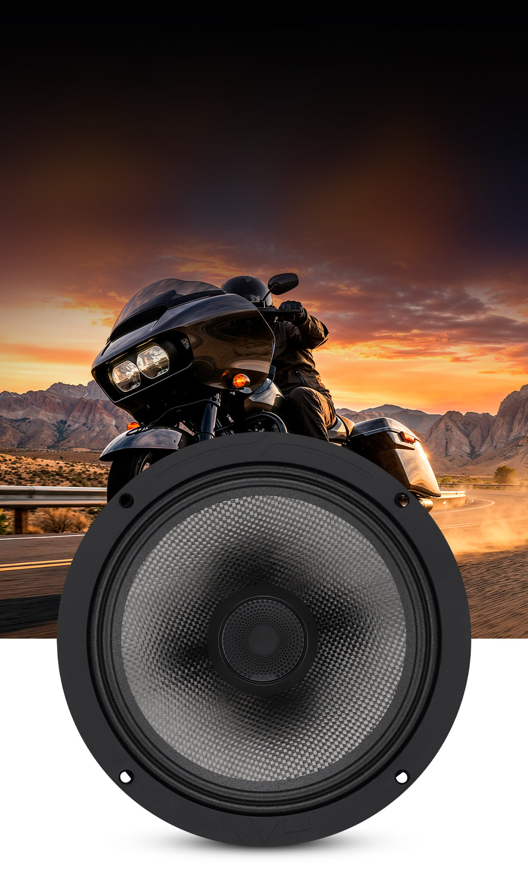 DS18 8” 2-Way Coaxial Loudspeaker with Water-Resistant Carbon