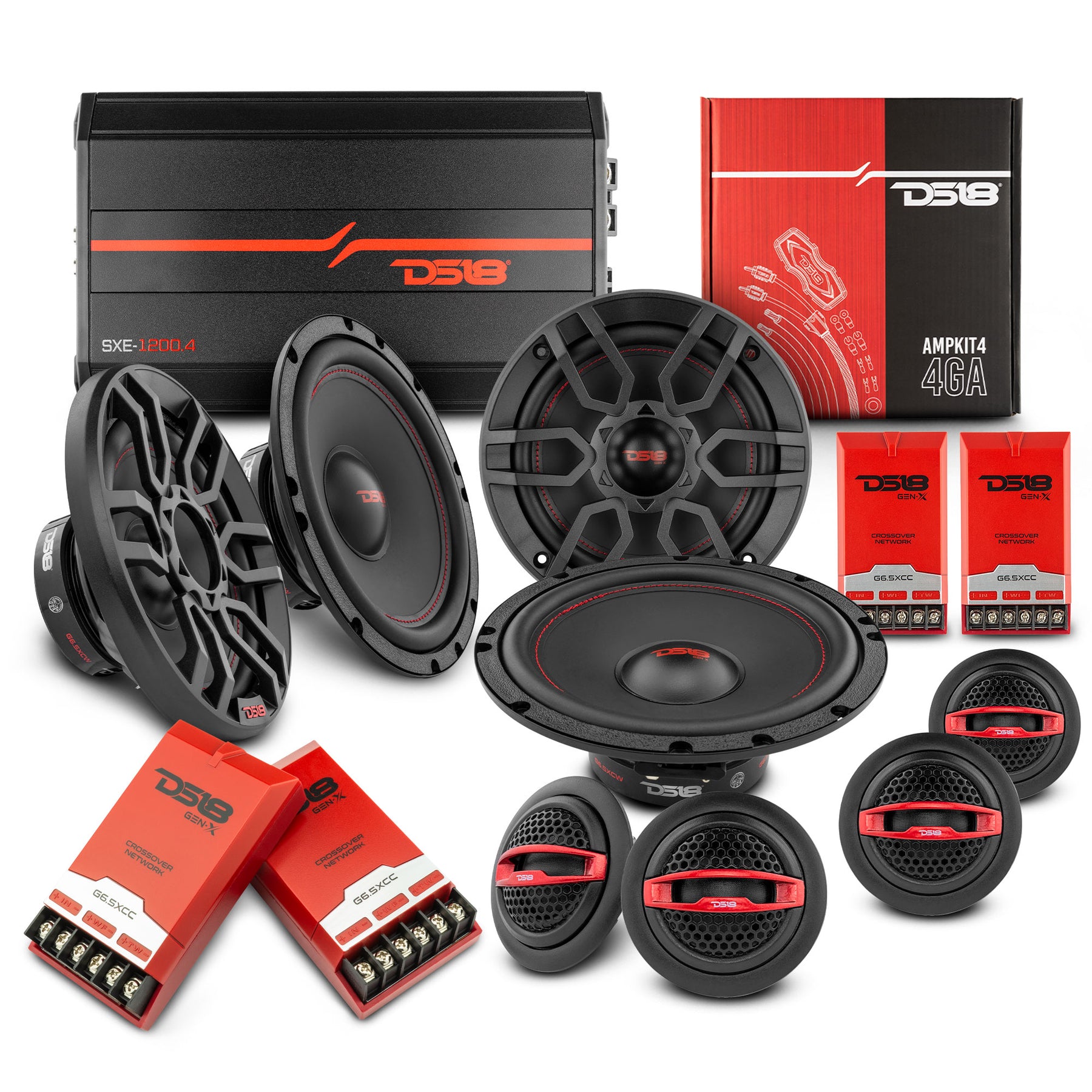 DS18 2009-2014 Acura TL Front and Back Doors Speakers Upgrade Package