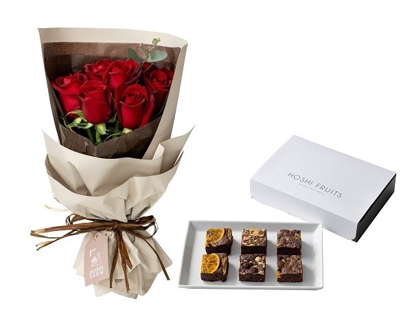 ホシファーム フリルブーケ ルージュ8本＆ホシフルーツ 贅沢