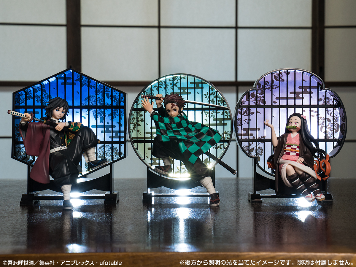 炭治郎・禰豆子・義勇の背景と台座付きフィギュアが登場！一番くじ 鬼