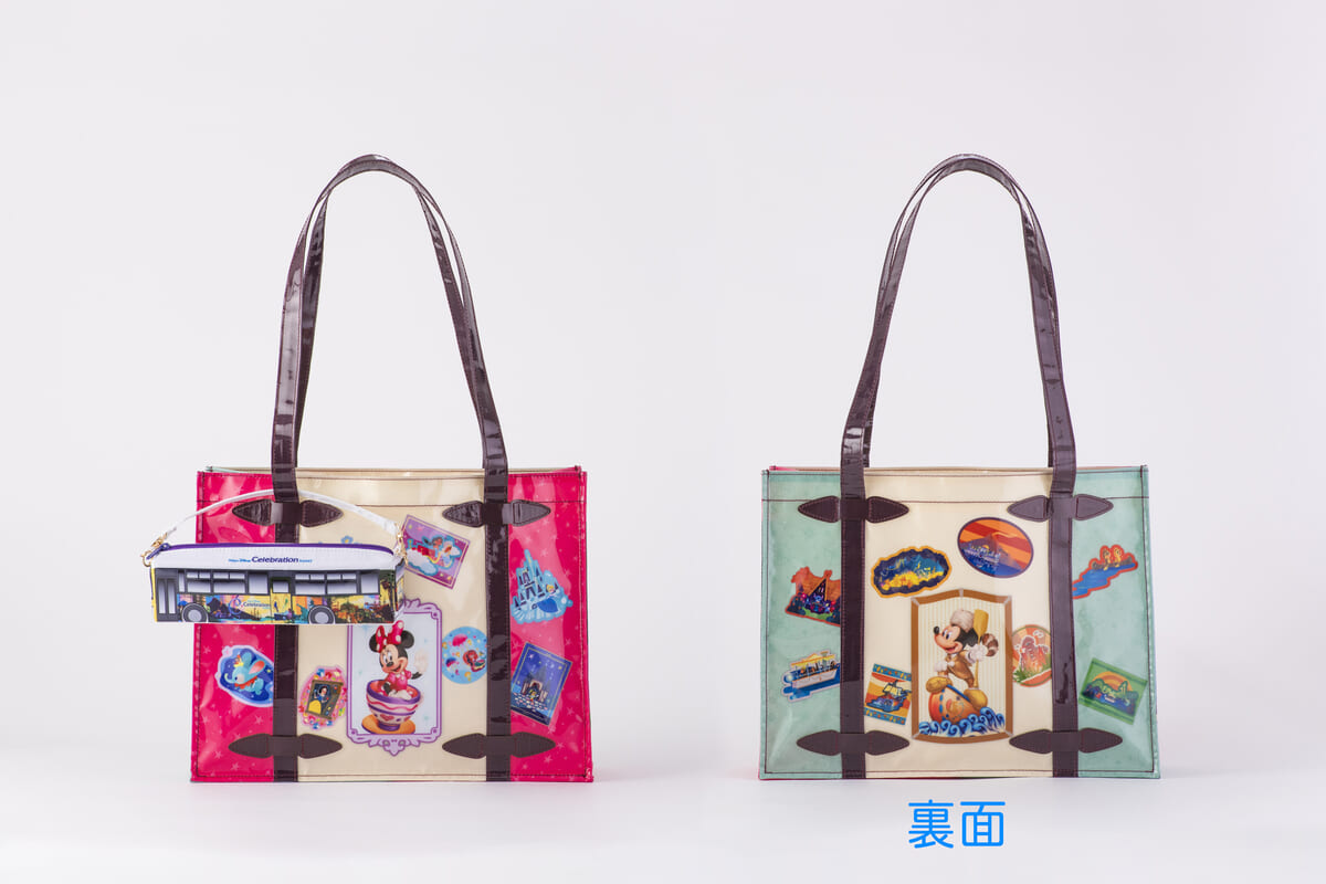 シャトルバス型ポーチ付きトートバッグ！東京ディズニーセレブ