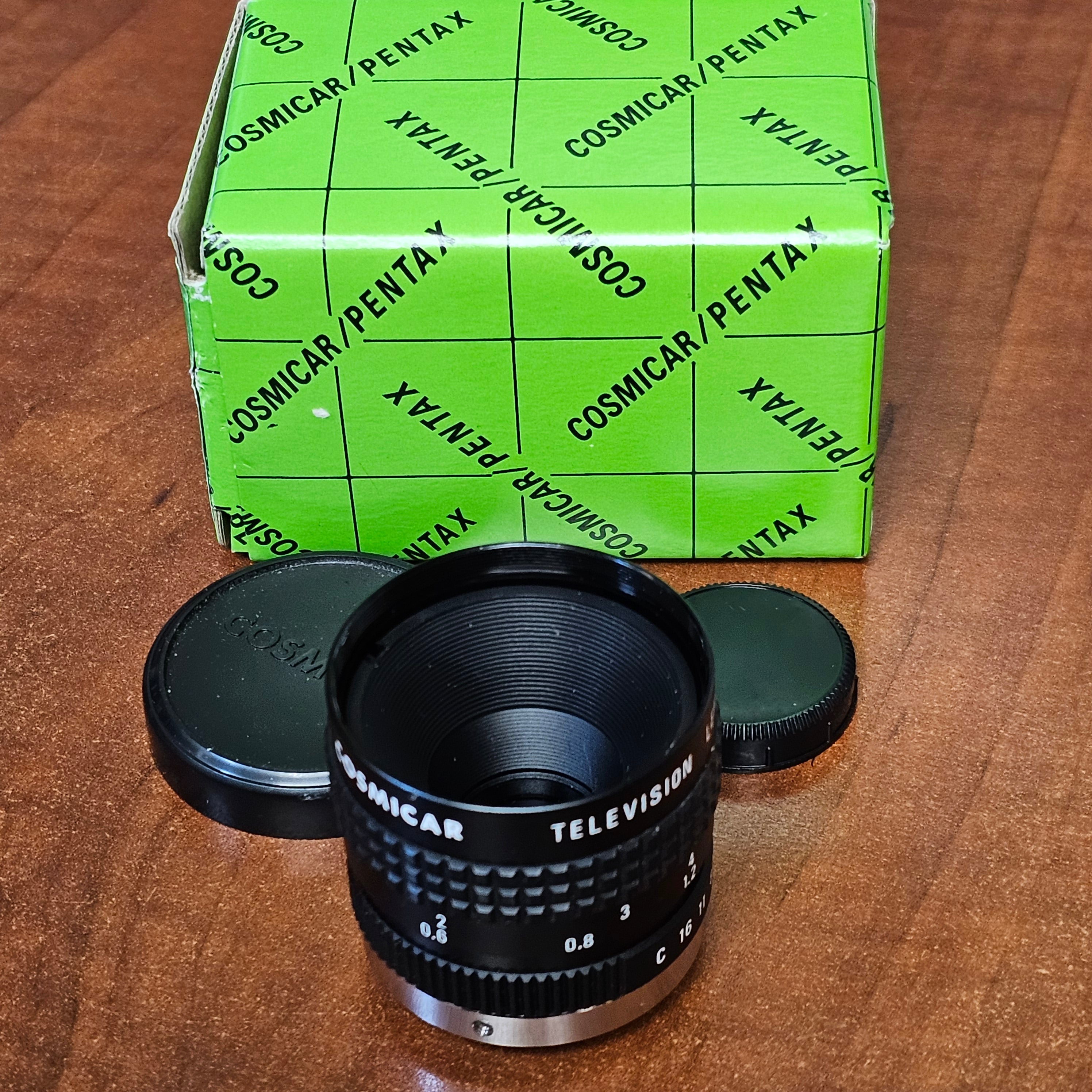 Cosmicar 25mm f1.8 TV C-Mount Lens S# N/A – Du-All Camera