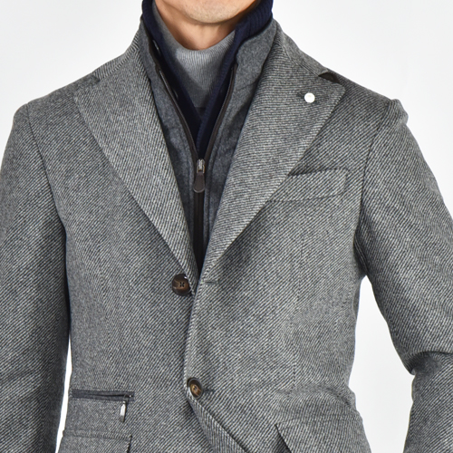 Luigi Bianchi Mantova スポーツチェスターコート Loro Piana GREEN