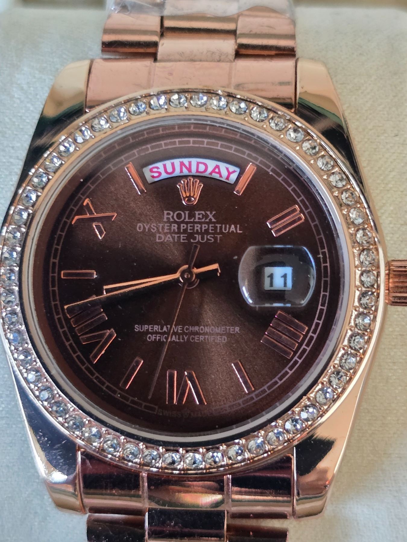 ROLEX DAY-DATE 40 MM CHOCOLATE DIAL REF. 228345RBR ROLEX REPLICA