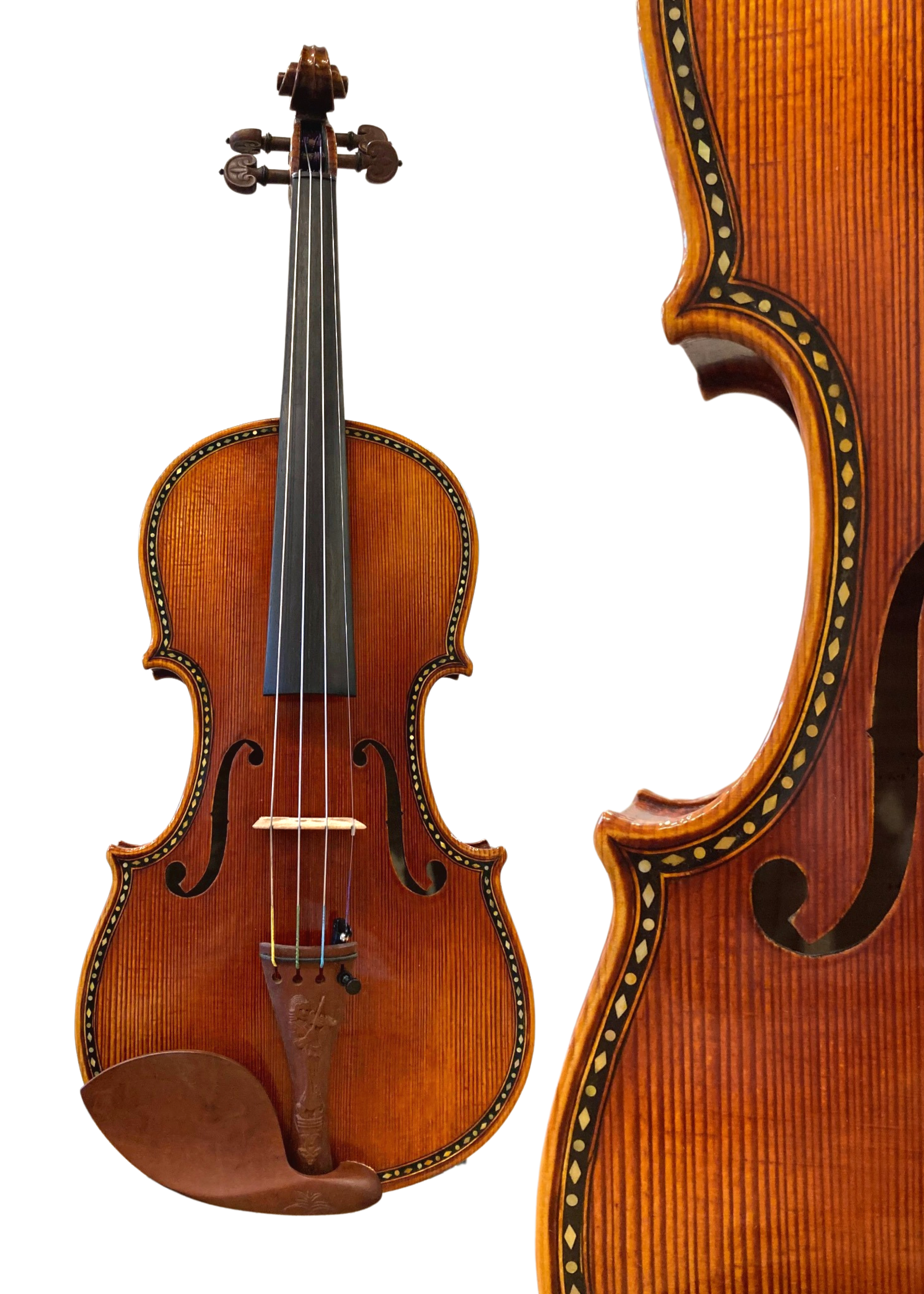 DZ Strad Violin - Model 601F - Double Purfling with Dot-and