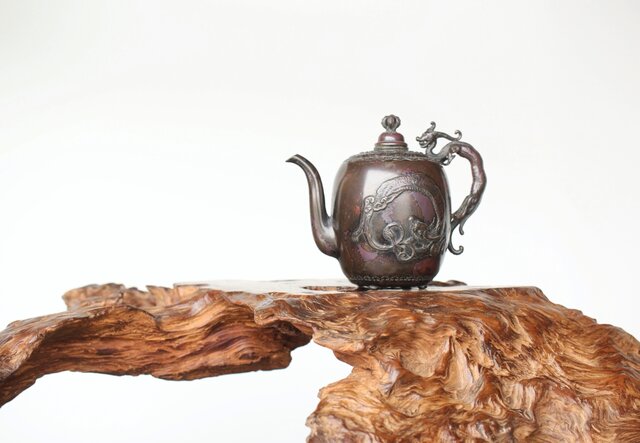 三浦研斎 斑柴銅 佐渡銅器 水注/水滴 M359｜骨董店 のびる 古美術 骨董