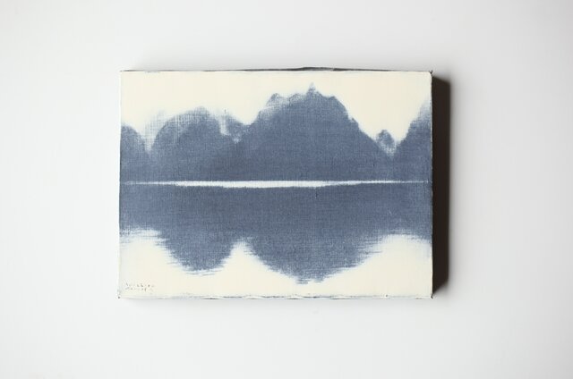 富岡 惣一郎 風景 油彩額装 4号 Z463｜骨董店 のびる 古美術 骨董 和風