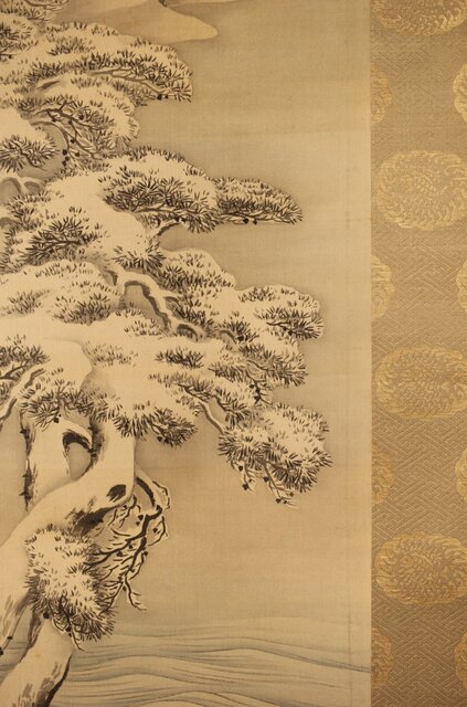 河内雅渓【鶴亀日出】三幅対掛軸 Z396｜骨董店 のびる 古美術 骨董