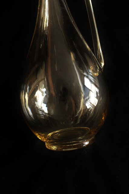 由水常雄 監修 復元正倉院ガラス白瑠璃 水瓶/水差 Y051｜骨董店 のびる