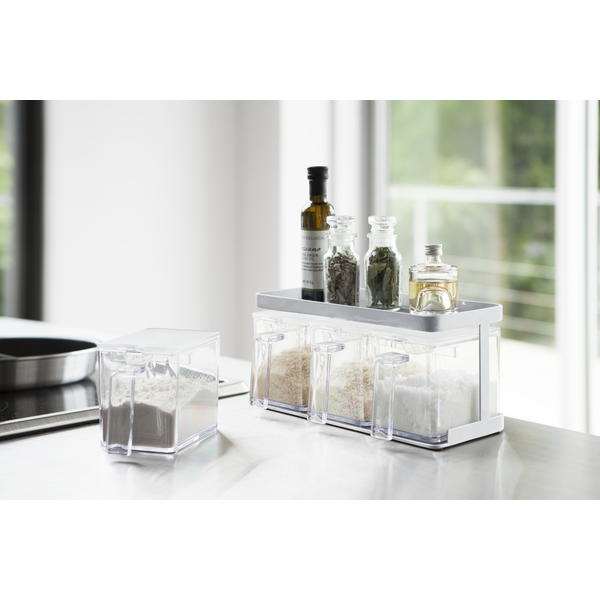 tower】調味料ストッカー&ラック タワー 3個セット (ホワイト): 周辺
