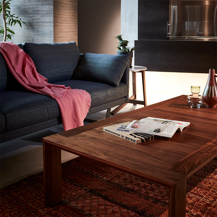 domani】 Excel-Life リビングテーブル 幅150cm TSA520 ウォールナット