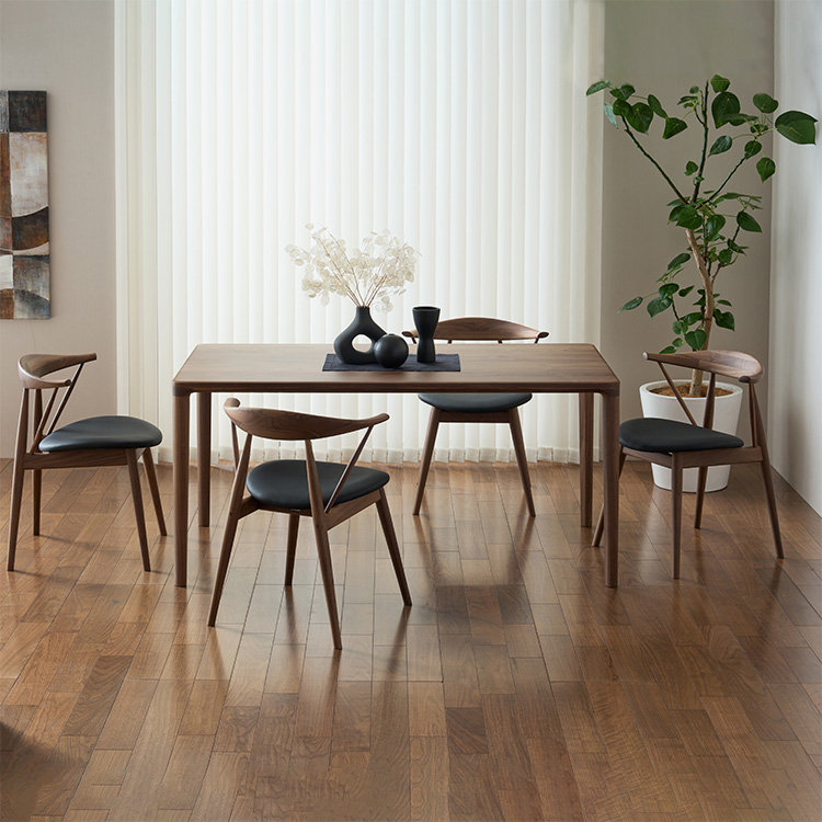 ダイニングテーブル 幅150cm DB5010 ウォールナットナチュラル 通販