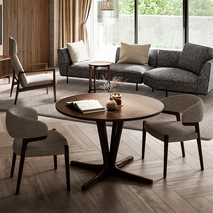 円形ダイニングテーブル 幅100cm DW3901 モルトブラウン 通販 | 【公式