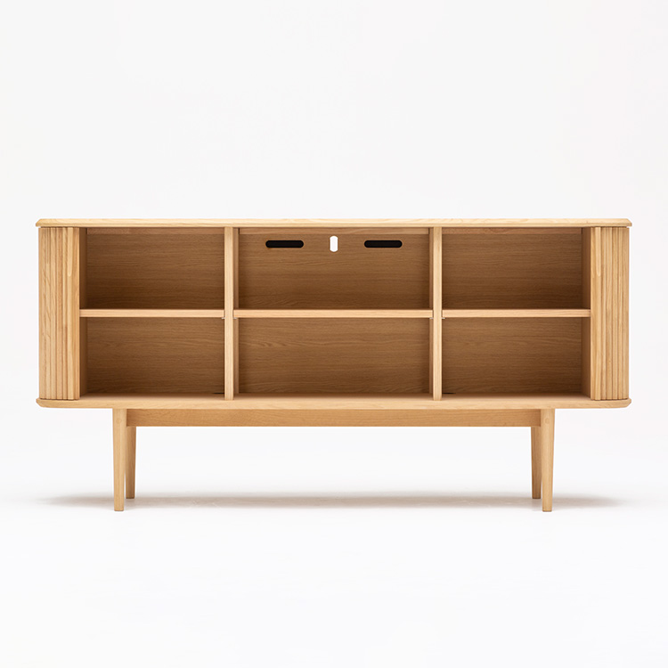 ロールドアキャビネット 幅150cm QW5400 ウォールナットナチュラル