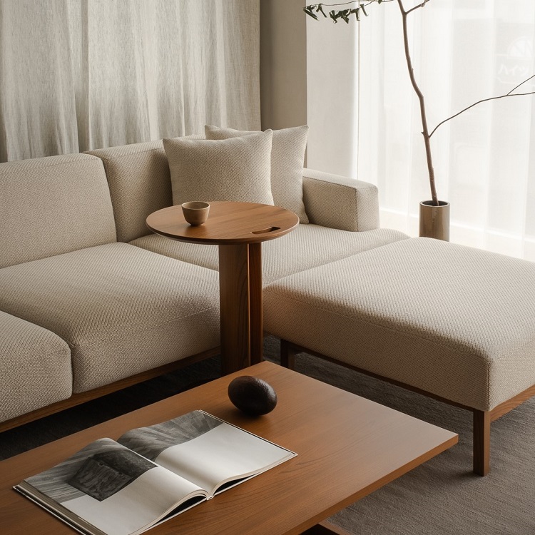 KARIMOKU CASE】N-ST03 Side Table Keyaki Brown