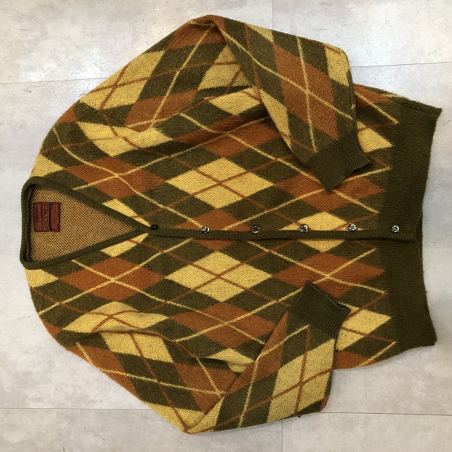 SEARS KINGS ROAD MOHAIR CARDIGAN 60S 「好配色、アーガイル、サイズL