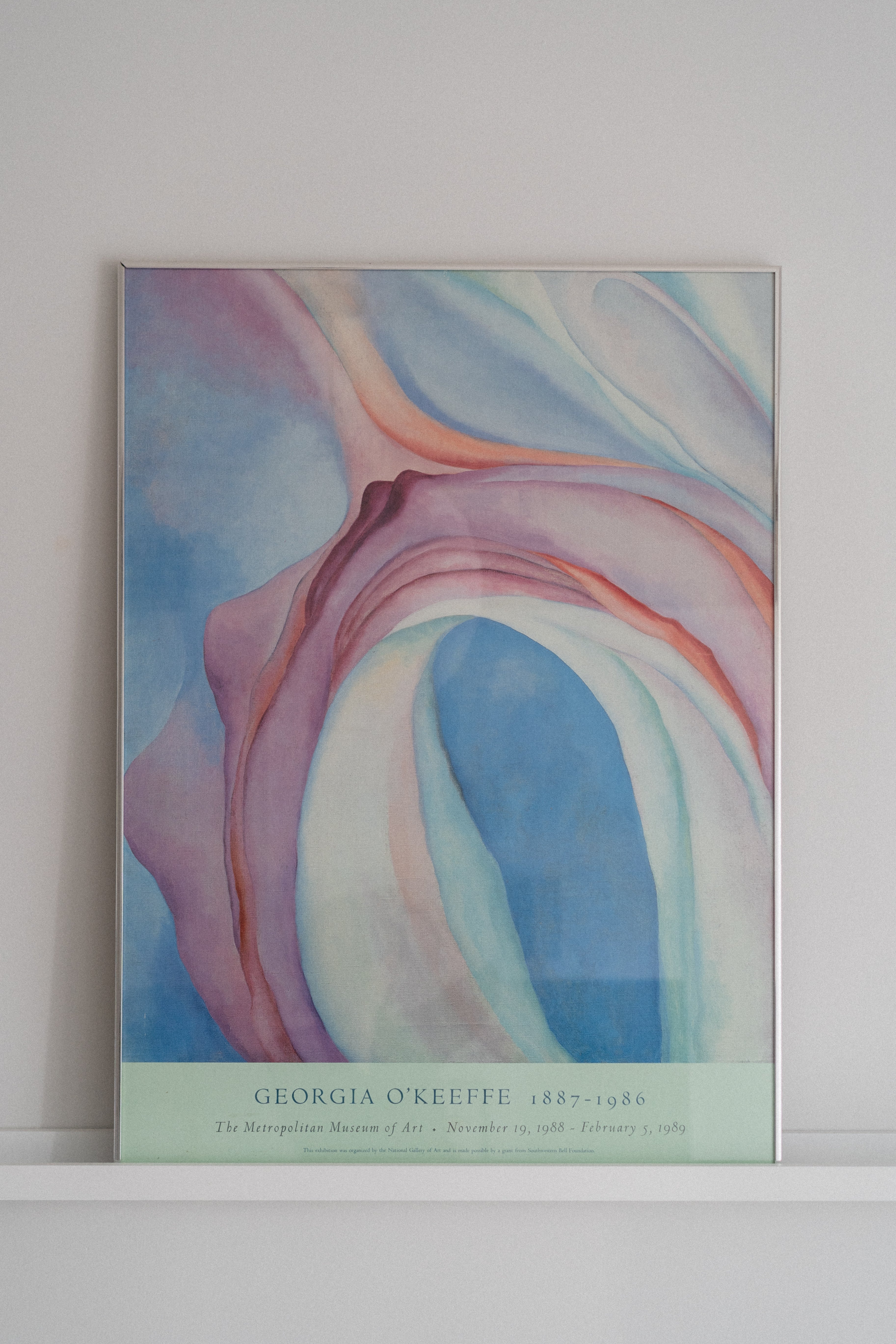 1988 Georgia O'Keeffe Framed Exhibition Poster