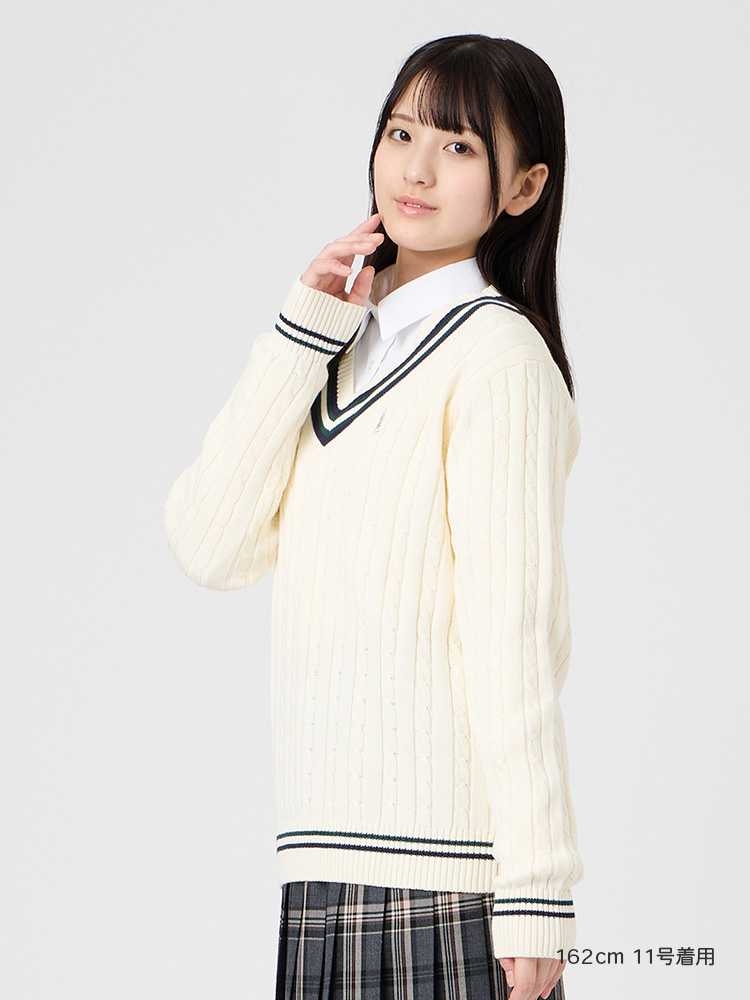 Venus 綿セーター7G〈ケーブル編/ライン入り〉 | 【公式通販】イースト