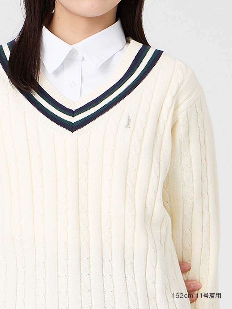 Venus 綿セーター7G〈ケーブル編/ライン入り〉 | 【公式通販】イースト