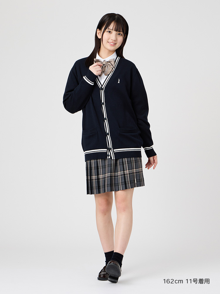 薄手】Venus 綿カーディガン12G〈ライン入り〉ハイゲージ（薄手