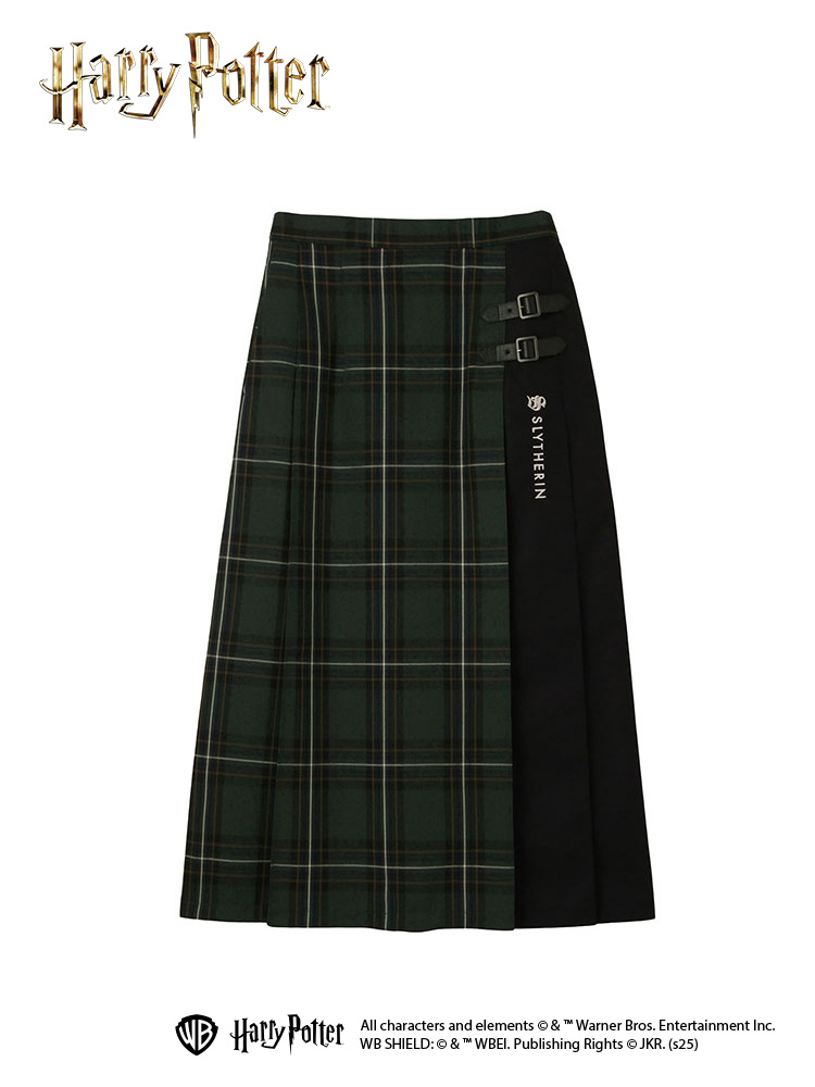 大きいサイズ13号～19号】 チェック×無地 ロングスカート〈ハリー