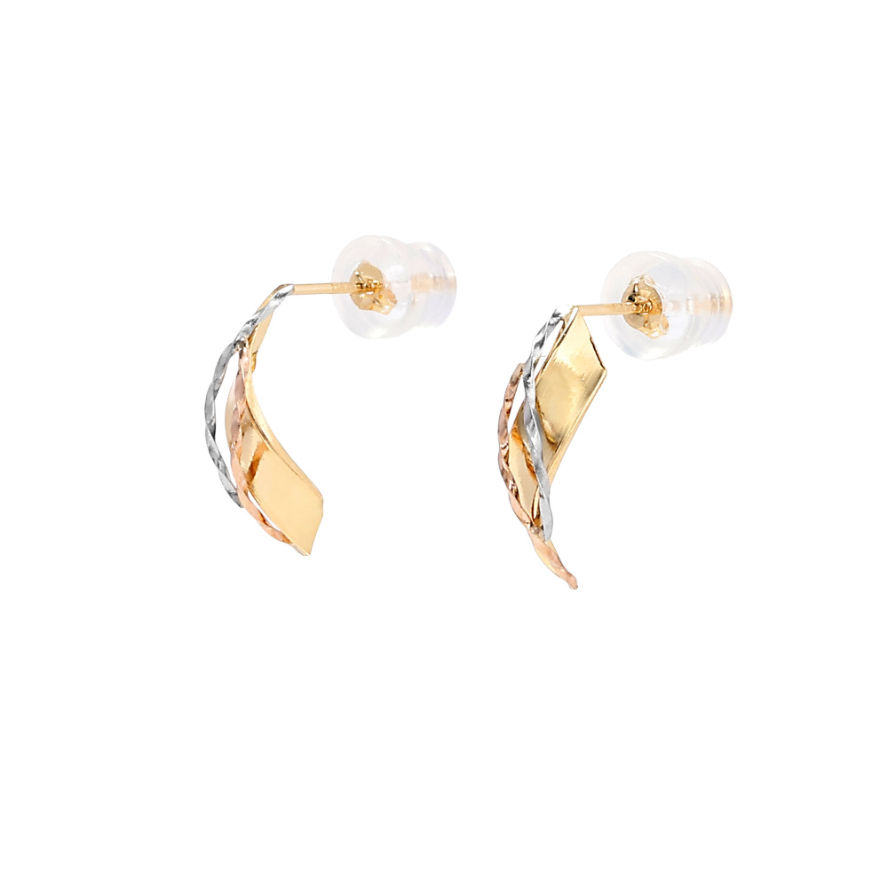 プラチナ900 K18イエローゴールド K18ピンクゴールド ジガネ ピアス