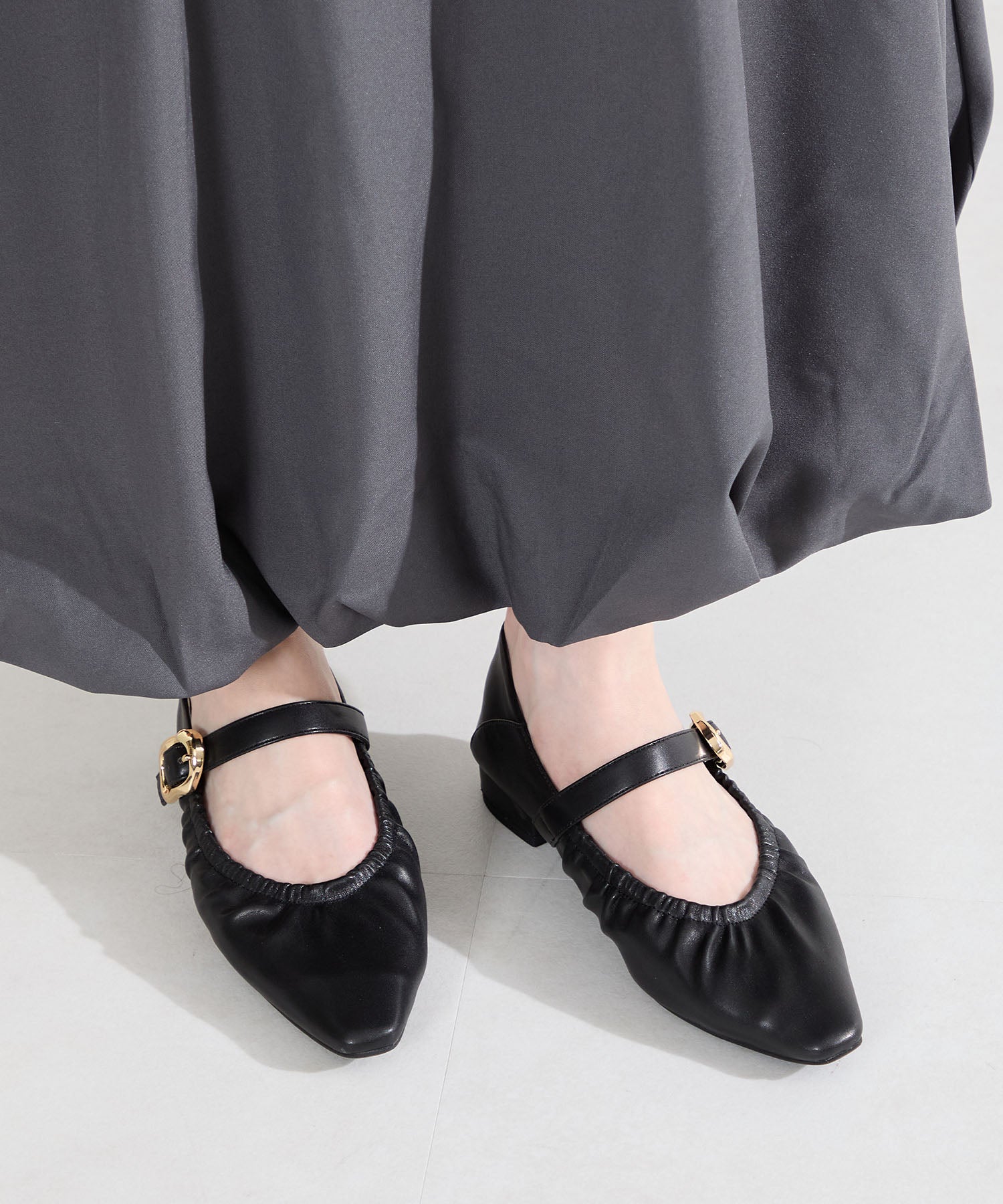 ギャザーデザインメリージェーンパンプス/62103 – ORIENTALTRAFFIC