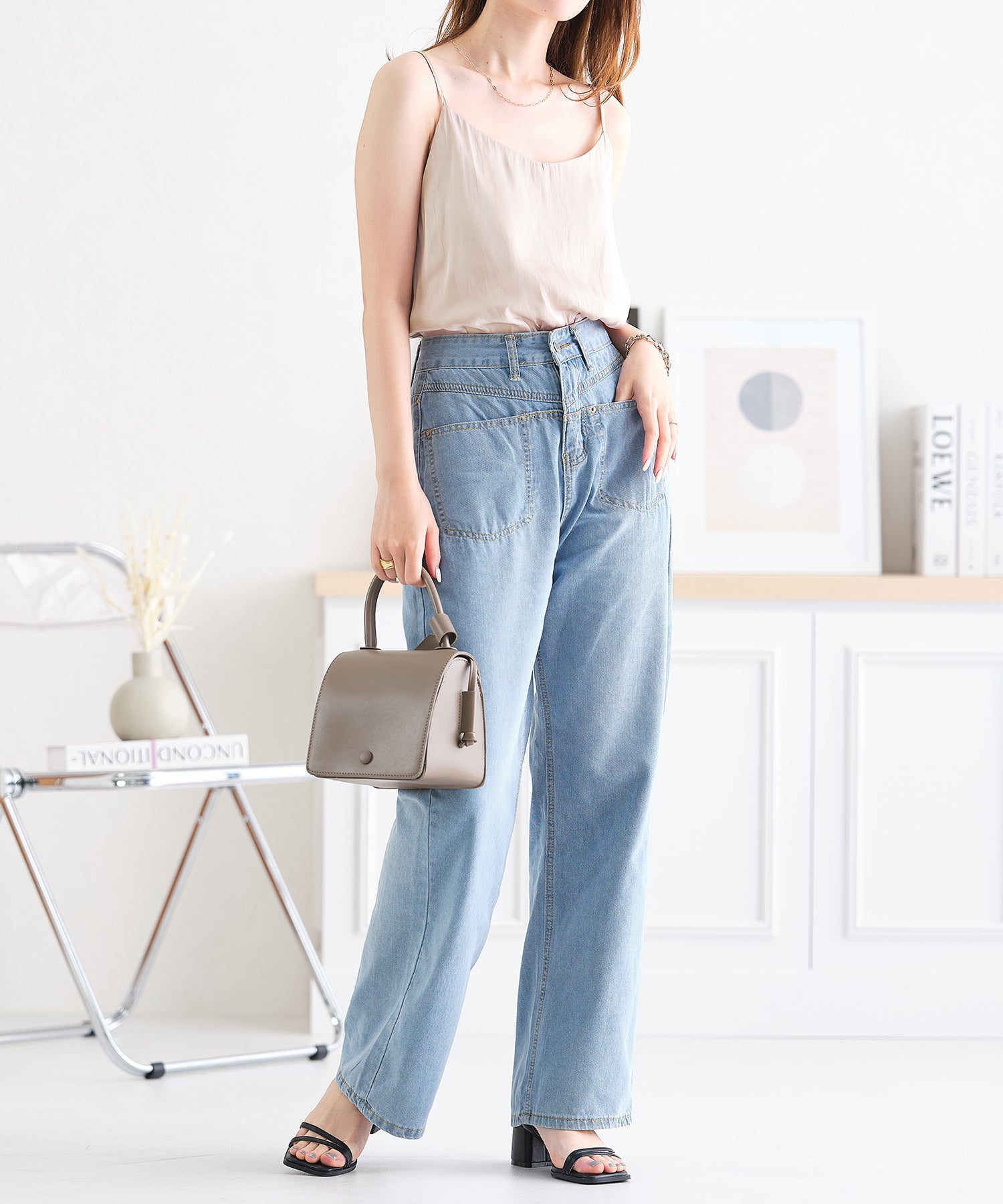 サテンキャミソールトップス/AC3810 – ORIENTALTRAFFIC