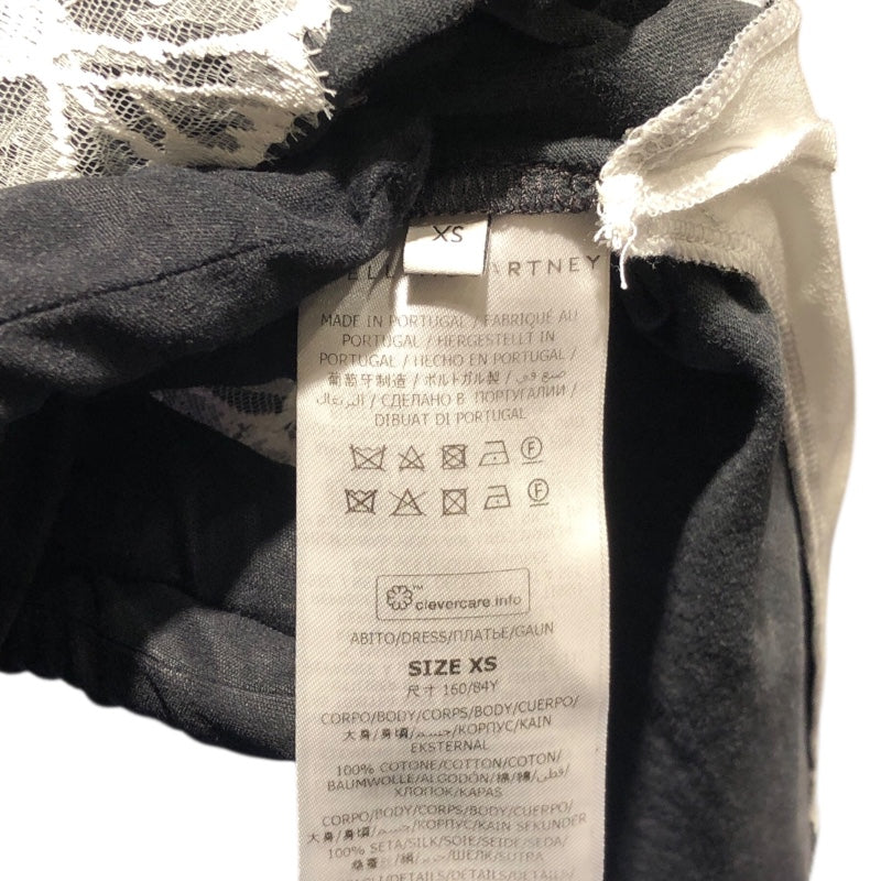 ステラ・マッカートニー STELLA McCARTNEY レース切替ロゴプリントT
