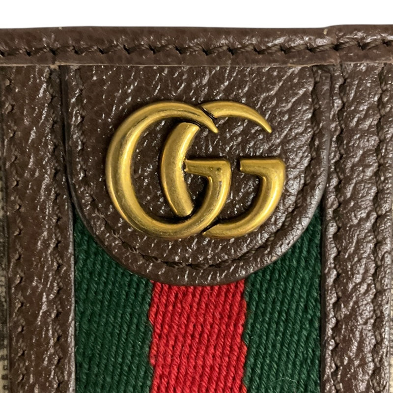 グッチ GUCCI オフィディアカードケース 597617 ベージュ/ブラウン GG