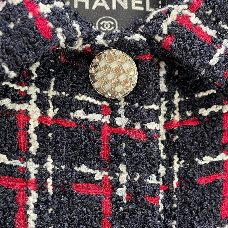 シャネル CHANEL メタルボタンツイードワンピース サイズ:36 P64002