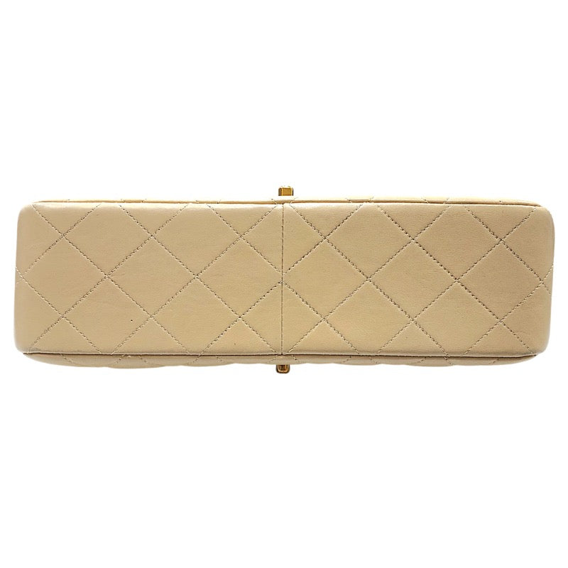 シャネル CHANEL ダブルフェイスバッグ ベージュ ゴールド金具