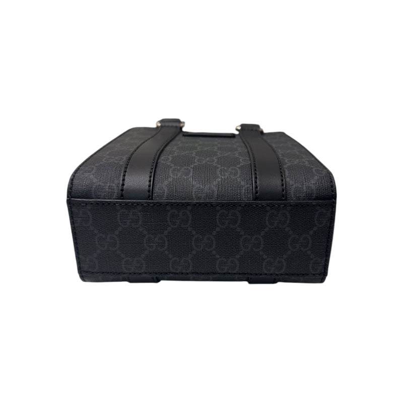 グッチ GUCCI GGスプリーム ミニバッグ ブラック PVC キャンバス